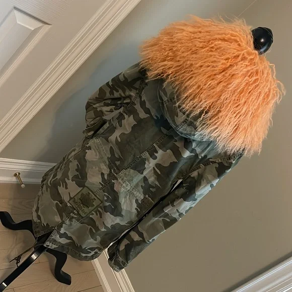 Mr & Mrs Italy Camouflage Jacket with fur collar - Picture 2 of 10